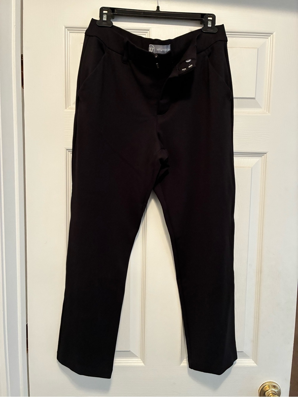 Wit & Wisdom Black Cropped Slim Pants Size 10